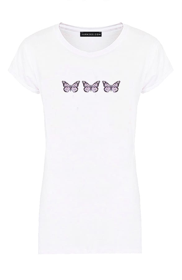 Top Met Vlinders Hannah Wit – shoparchief
