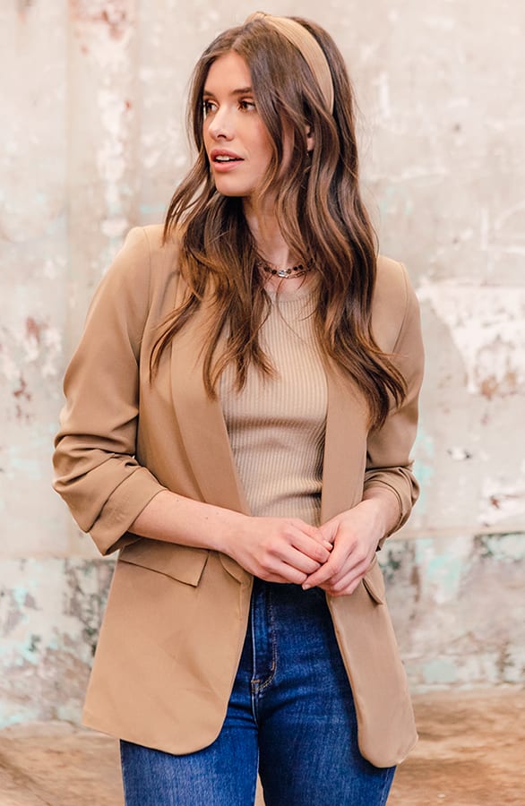Blazer Basic Nore Camel – shoparchief — foto 4
