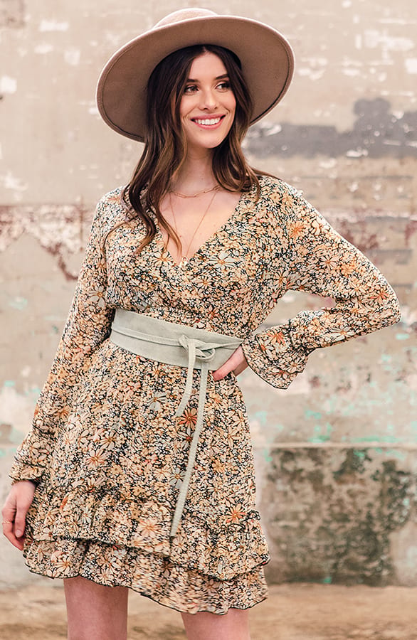 Bloemen Jurk Sofie Mint – shoparchief