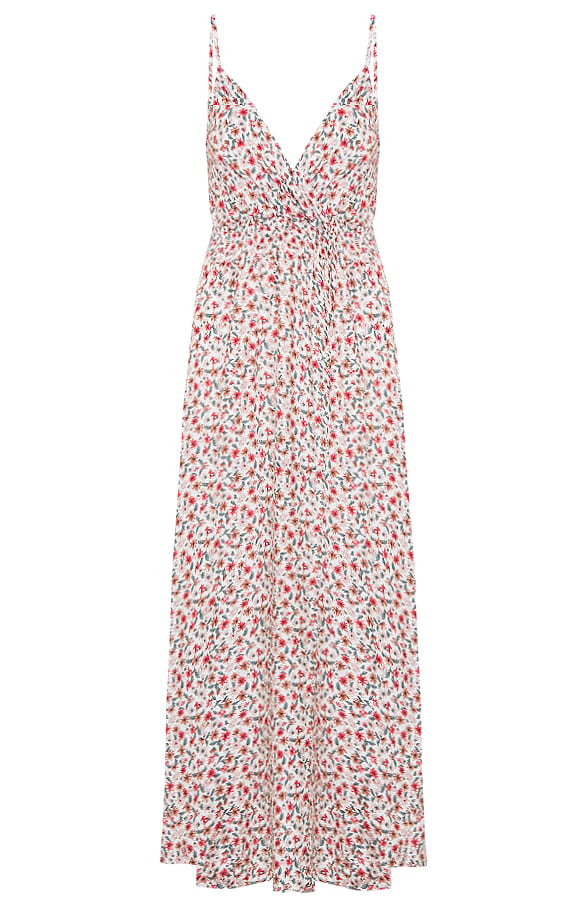 Bloemen Spaghetti Jurk Jacky Crème – shoparchief