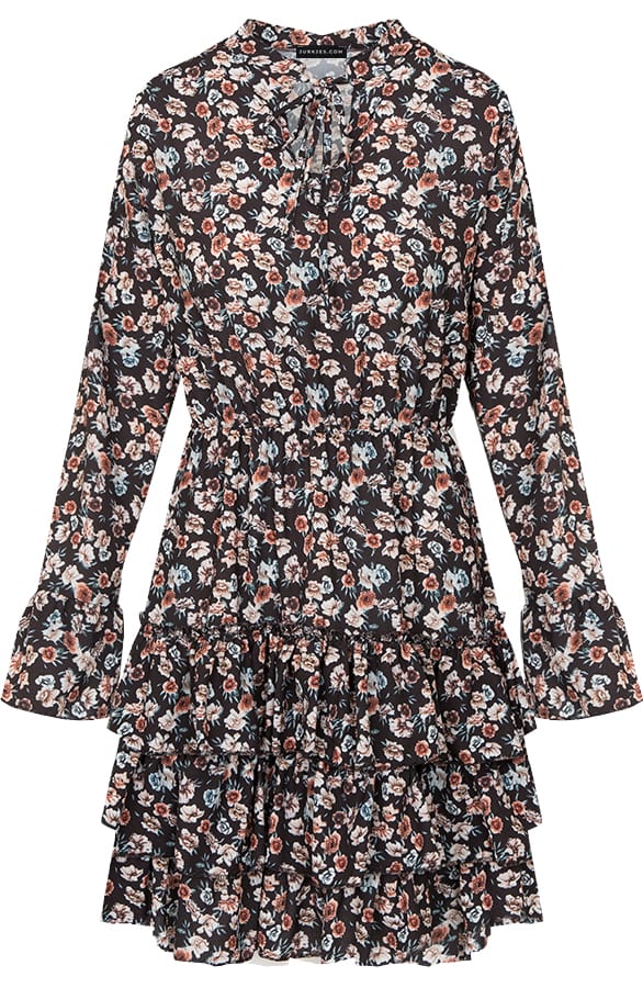 Evelyn Bloemen Ruches Jurk – shoparchief