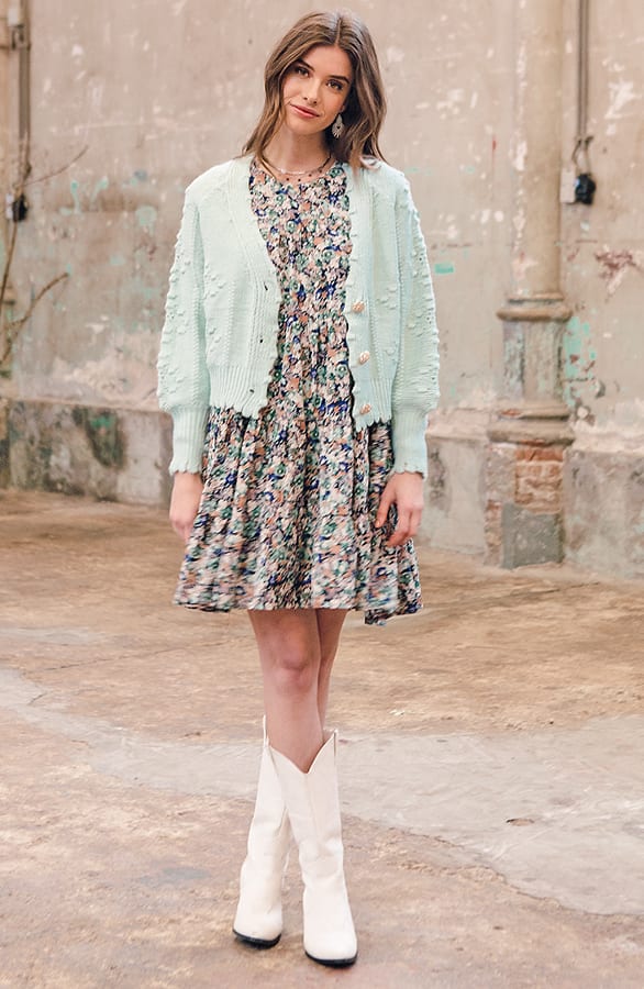 Gehaakt Pompon Vest Chrissy Mint – shoparchief — foto 5
