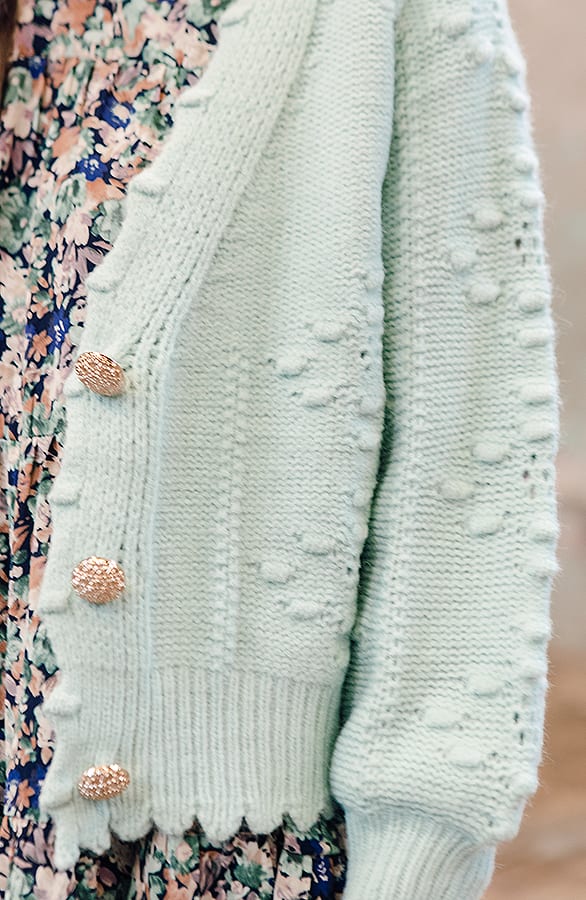 Gehaakt Pompon Vest Chrissy Mint – shoparchief — foto 4