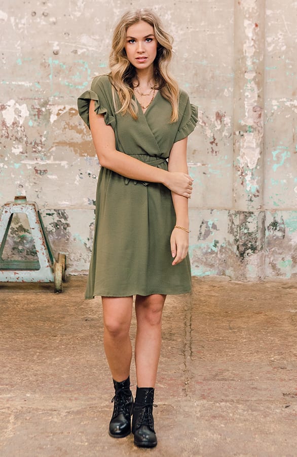 Jurk Jazzie Legergroen – shoparchief — foto 3