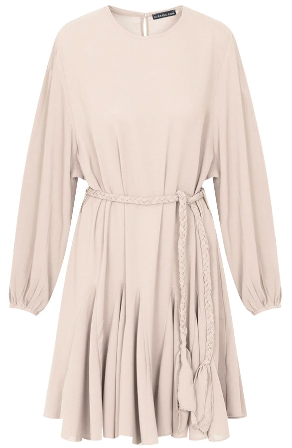 Jurk Met Ceintuur Lola Beige – shoparchief