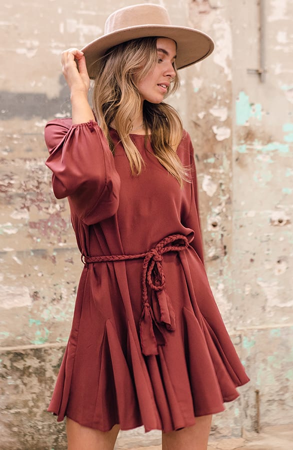 Jurk Met Ceintuur Lola Koraal – shoparchief — foto 2