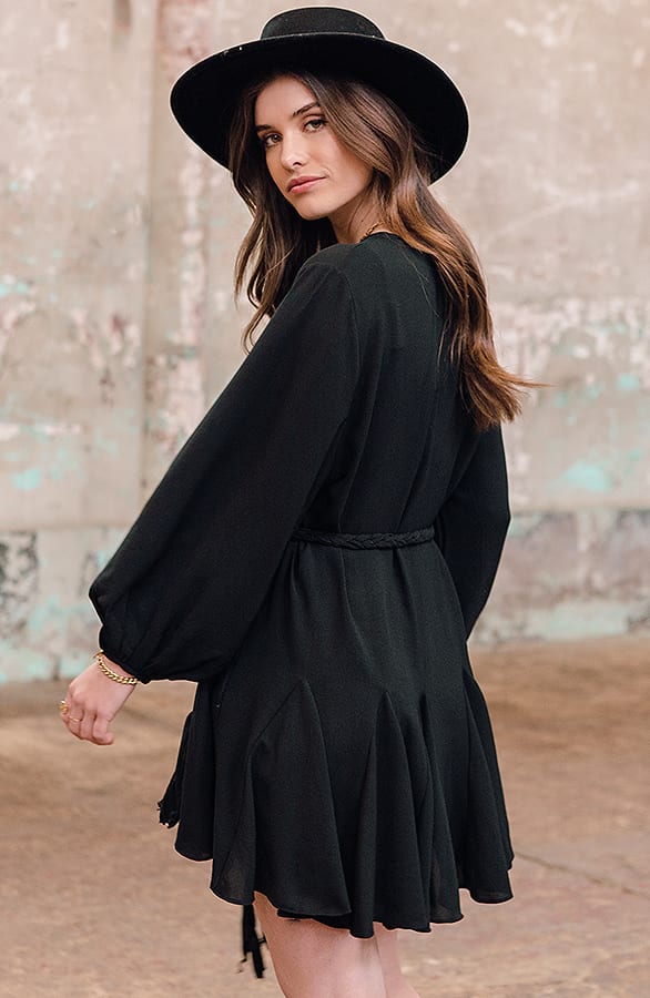 Jurk Met Ceintuur Lola Zwart – shoparchief — foto 3