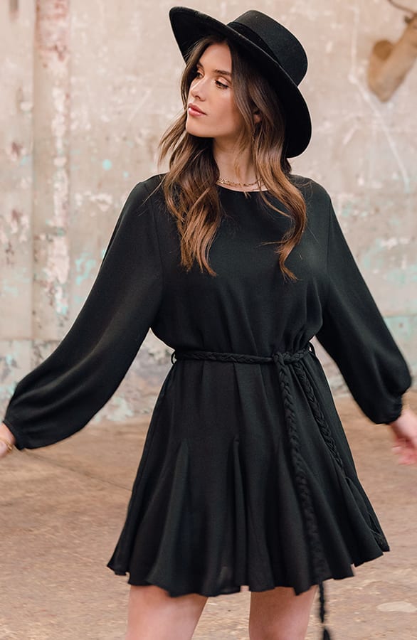 Jurk Met Ceintuur Lola Zwart – shoparchief — foto 2