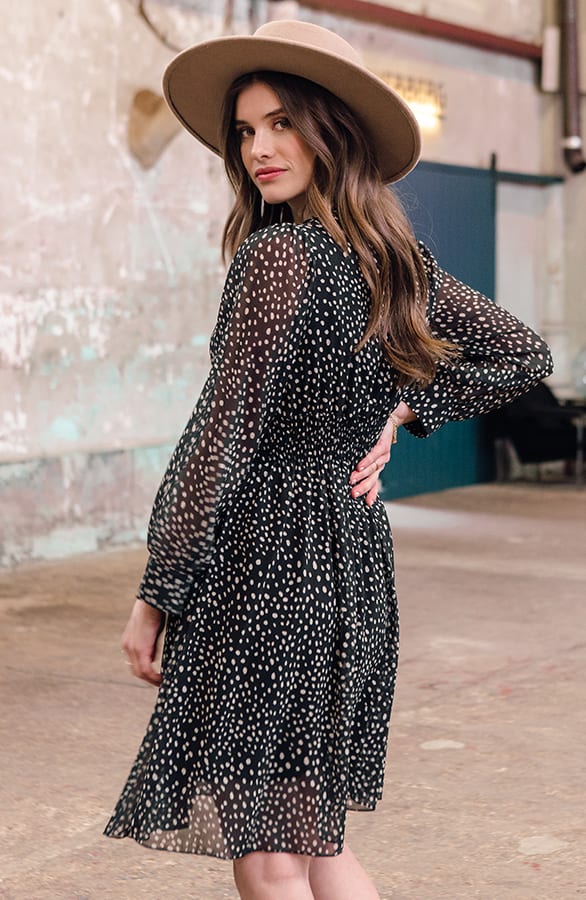 Jurk Met Cheetahprint Fiona Zwart – shoparchief — foto 4