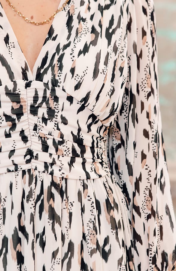 Jurk Met Panterprint Fiona Beige – shoparchief — foto 4