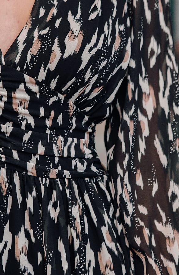 Jurk Met Panterprint Fiona Zwart – shoparchief — foto 4
