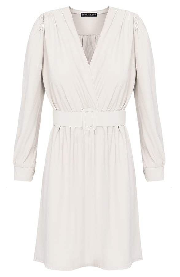 Jurk Met Riem Julie Beige – shoparchief