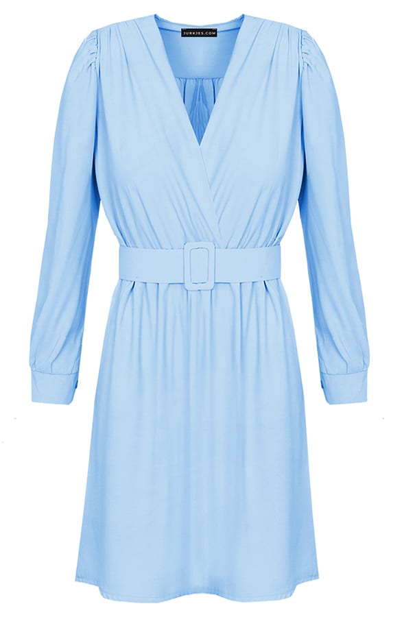 Jurk Met Riem Julie Jeansblauw – shoparchief