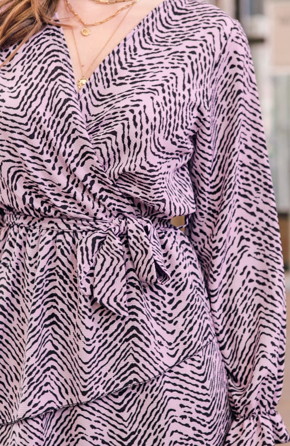 Jurk Met Zebraprint Hazel Lila – shoparchief — foto 5