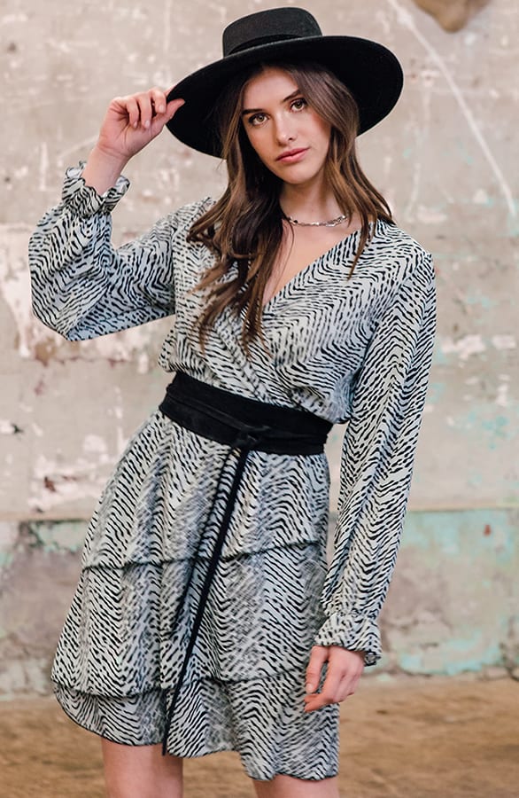 Jurk Met Zebraprint Hazel Mint – shoparchief — foto 2