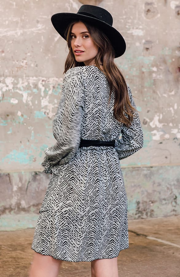Jurk Met Zebraprint Hazel Mint – shoparchief — foto 4