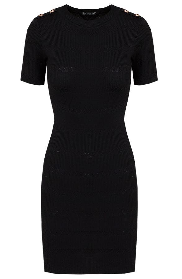 Knopen Stretch Jurk Fayen – shoparchief