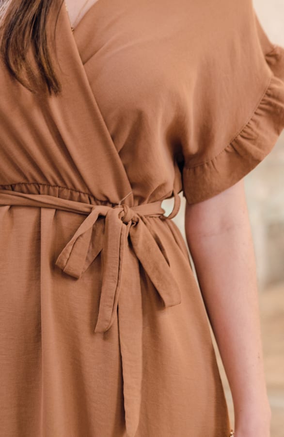 Midi Jurk Jazzie Camel 2.0 – shoparchief — foto 5