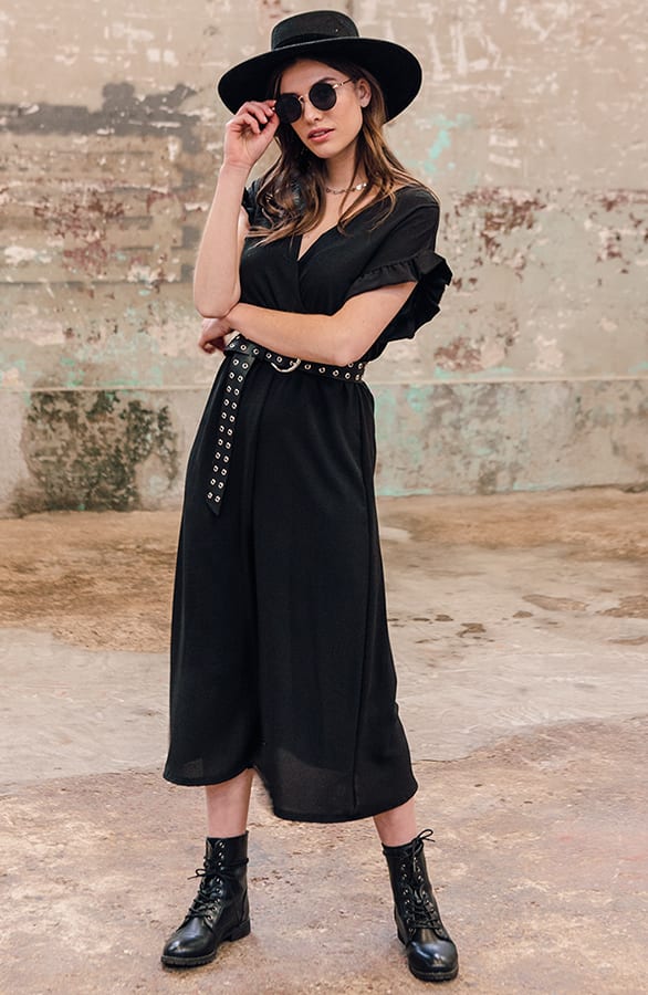 Midi Jurk Jazzie Zwart 2.0 – shoparchief — foto 3