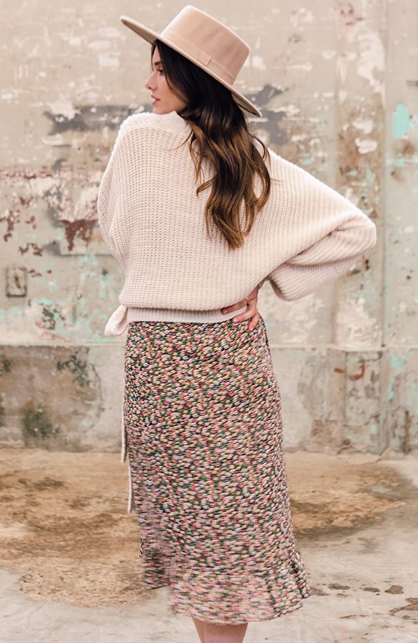 Midi Rok Bloemenprint Nori – shoparchief — foto 6