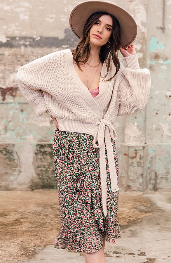 Midi Rok Bloemenprint Nori – shoparchief — foto 4