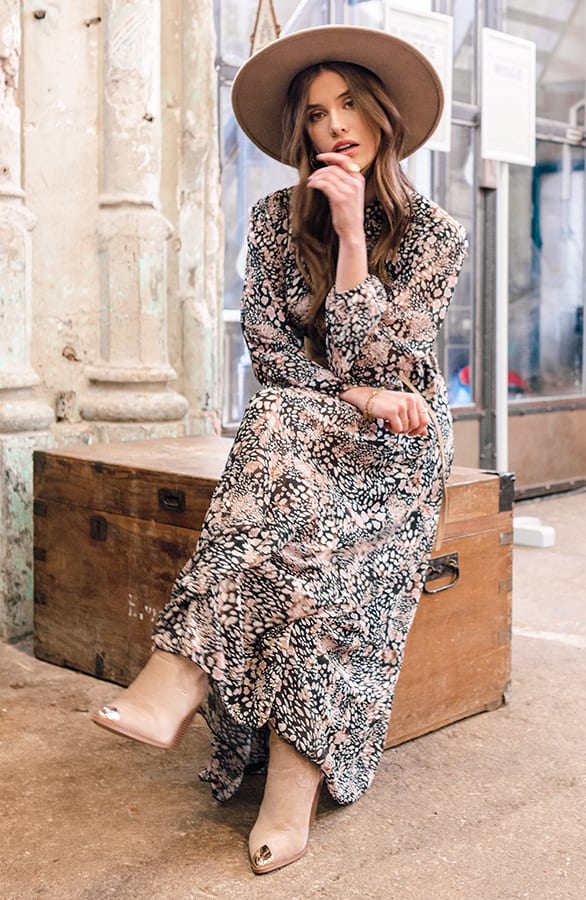 Panter Jurk Lang Donna Zwart – shoparchief — foto 4