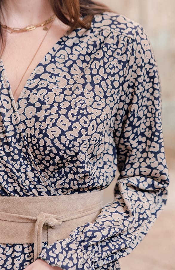 Panter Jurk Zoe Taupe Marine – shoparchief — foto 5