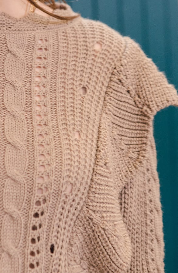 Ruches Trui Gehaakt Jolie Taupe – shoparchief — foto 4