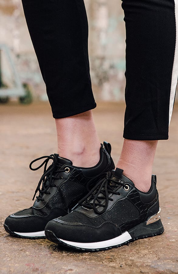 Sneakers Croco Fiene Zwart – shoparchief — foto 2