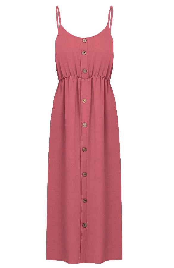 Spaghetti Knopen Jurk Kae Roze – shoparchief