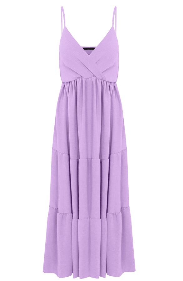 Spaghetti Laagjes Jurk Faya Lila – shoparchief