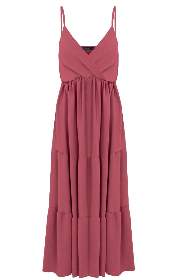 Spaghetti Laagjes Jurk Faya Roze – shoparchief