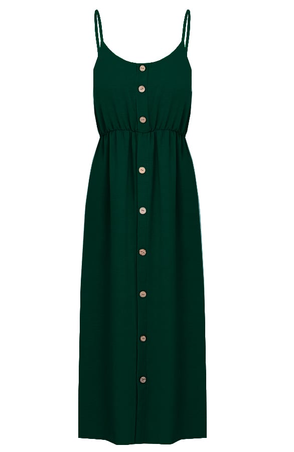 Spaghetti Knopen Jurk Kae Smaragd – shoparchief
