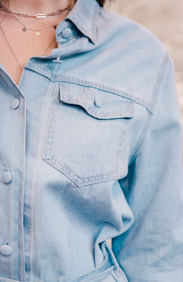Denim Knopen Jurk Charly – shoparchief — foto 4