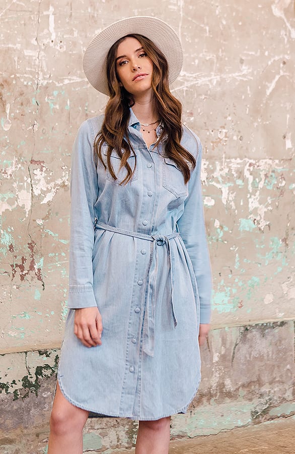 Denim Knopen Jurk Charly – shoparchief
