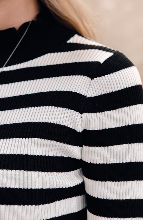 Strepen Ruches Jurk Nova – shoparchief — foto 4
