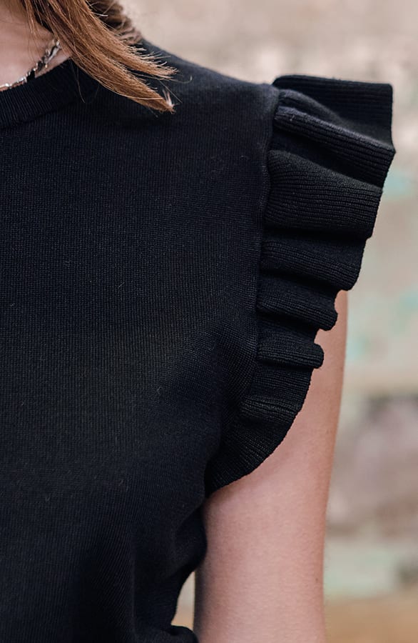 Ruches Top Lois Zwart – shoparchief — foto 3