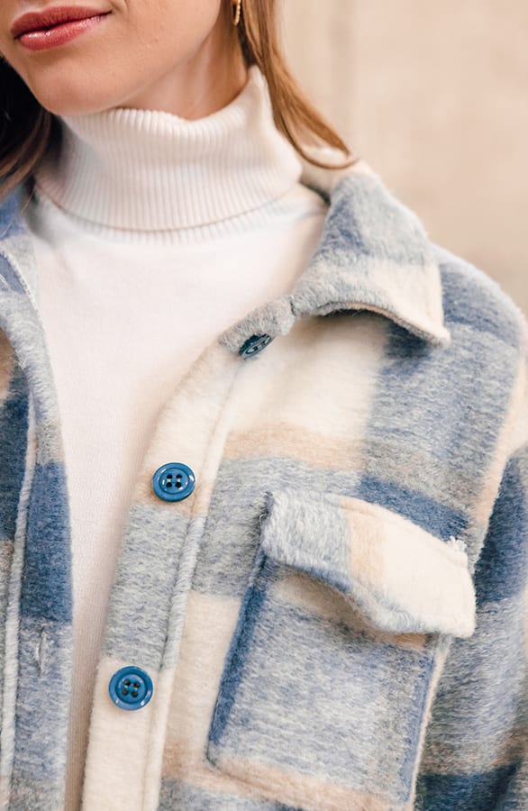 Vilten Jas Geblokt Lara Blauw – shoparchief — foto 5