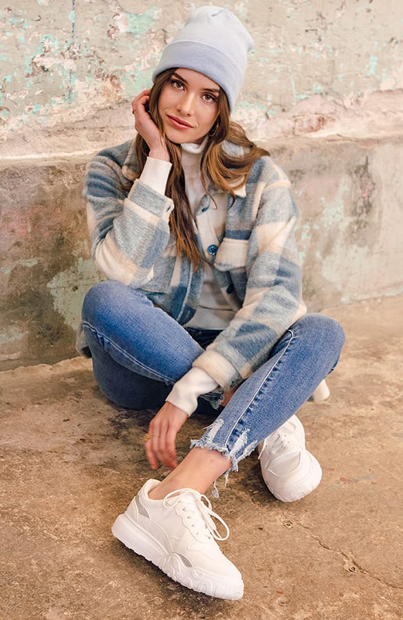 Vilten Jas Geblokt Lara Blauw – shoparchief — foto 4