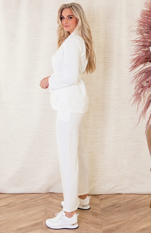 Blazer Met Ceintuur Molly Offwhite – shoparchief — foto 3