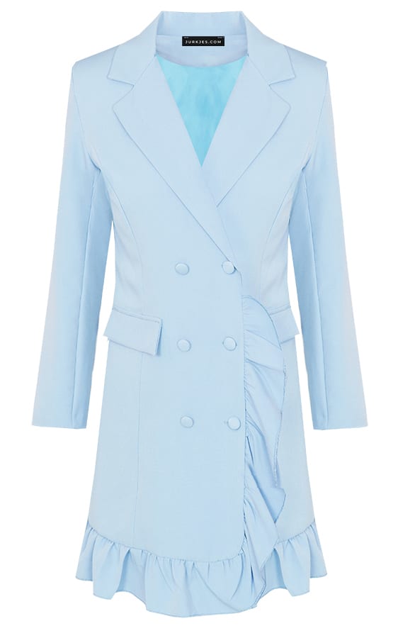 Blazerjurk Ruches Jana Babyblauw – shoparchief