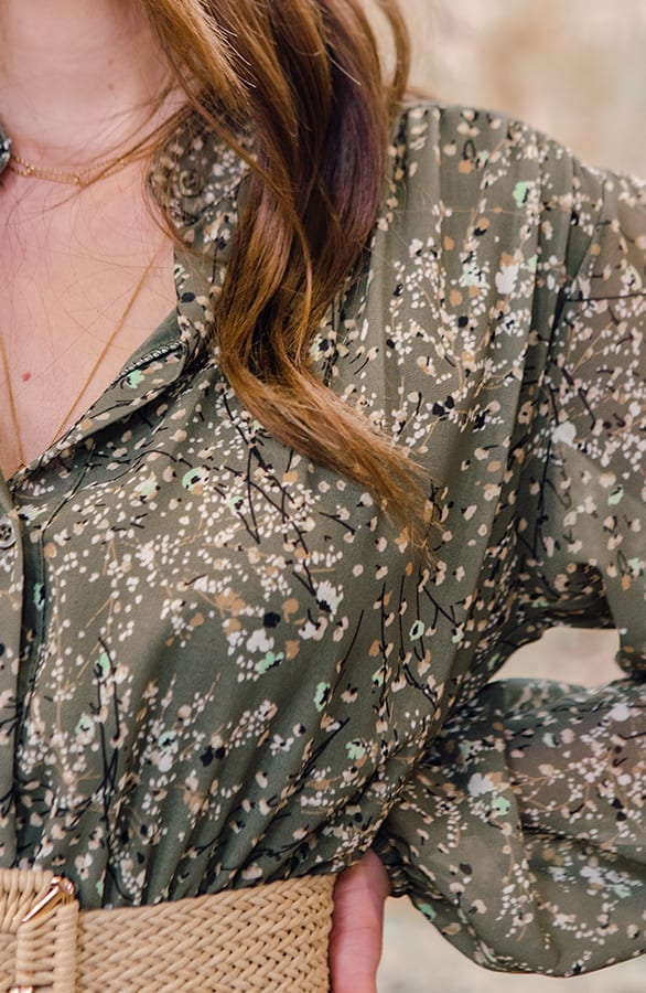 Bloemen Jurk lang Donna Groen – shoparchief — foto 4