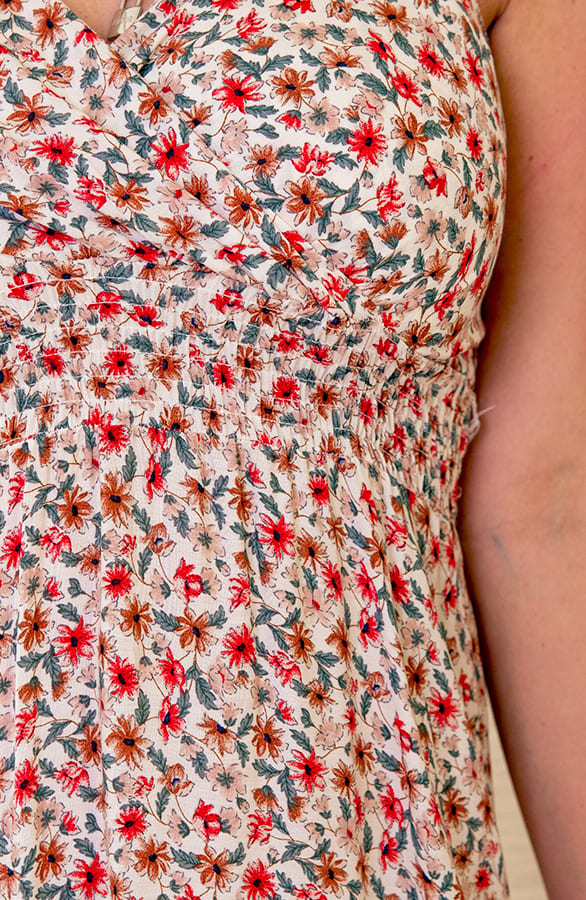 Bloemen Spaghetti Jurk Jacky Crème – shoparchief — foto 4