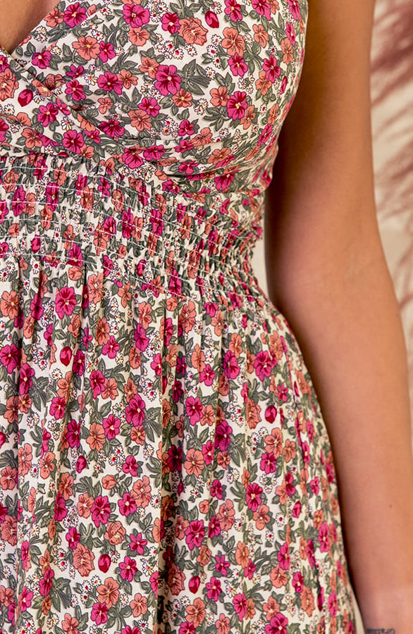 Bloemen Spaghetti Jurk Jacky Rood – shoparchief — foto 3