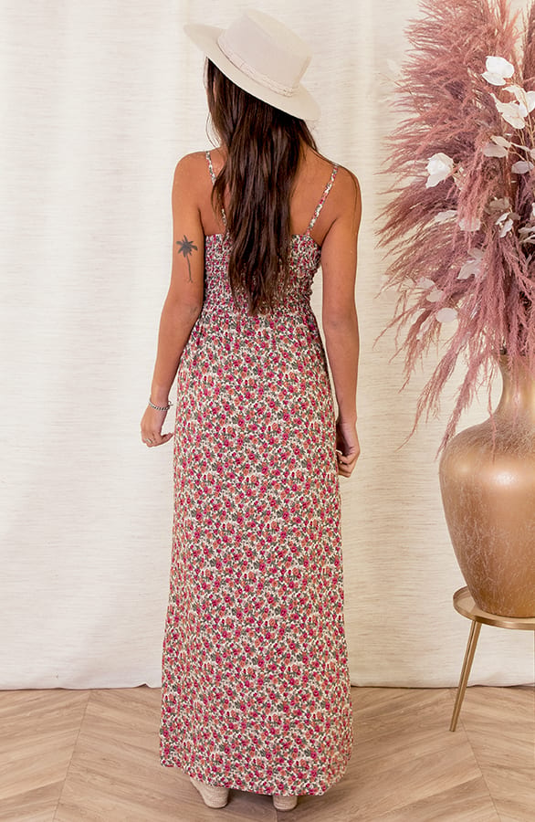 Bloemen Spaghetti Jurk Jacky Rood – shoparchief — foto 2