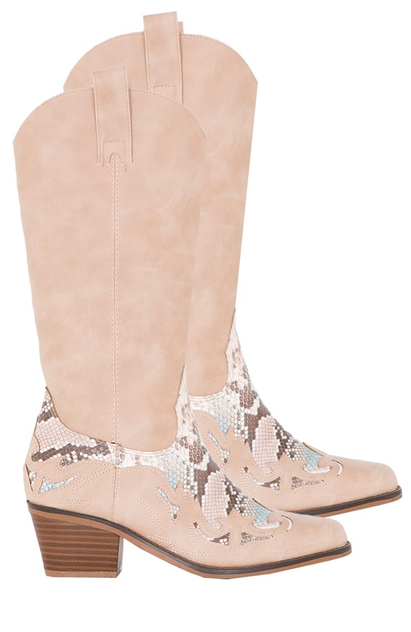 Blokhak Laarzen met Print Hailey – shoparchief