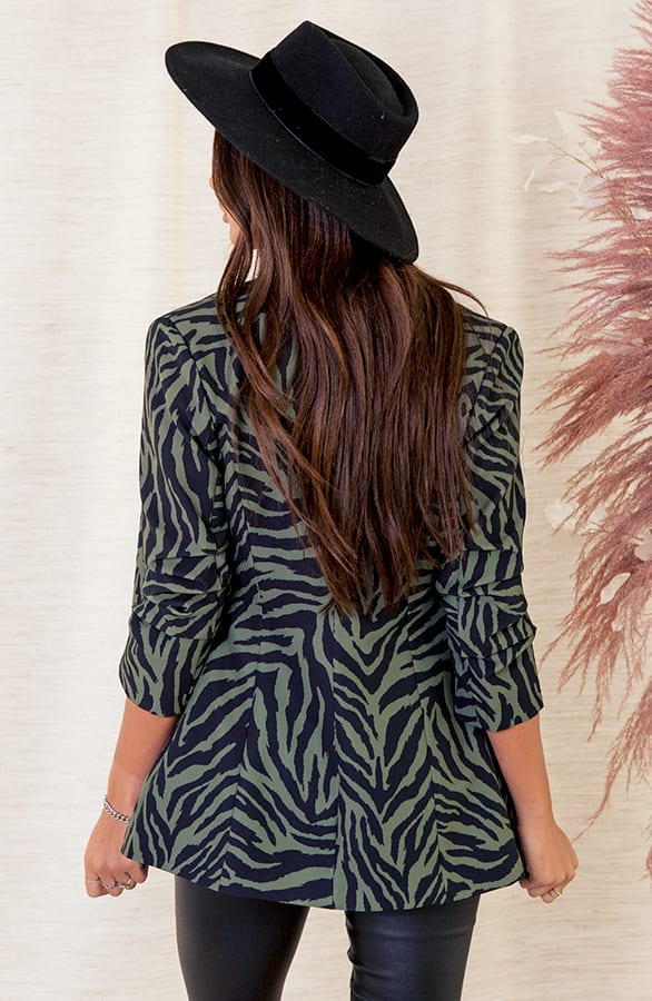 Dierenprint Blazer Sjuul Legergroen – shoparchief — foto 2