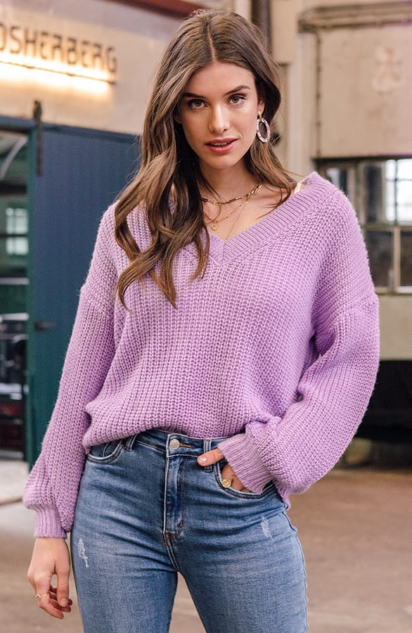 Gehaakte Trui Lila Joan – shoparchief — foto 2