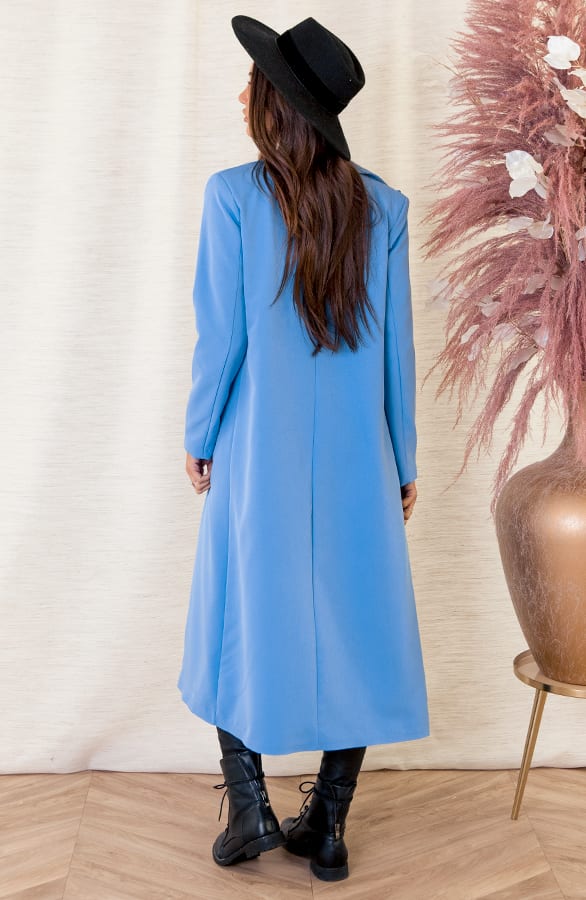 Lange Knopen Blazer Gigi Blauw – shoparchief — foto 4