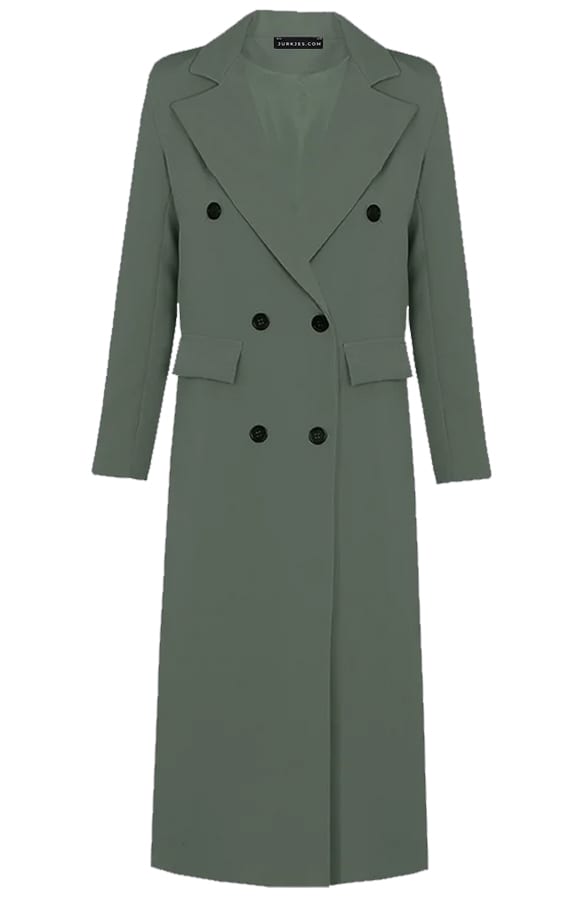 Lange Knopen Blazer Gigi Legergroen – shoparchief — foto 5